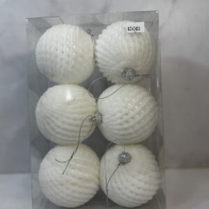 Adornos de navidad. Bolas para el arbol color Blancas