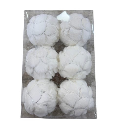 Set de 6 bolas colgantes. Adorno de navidad