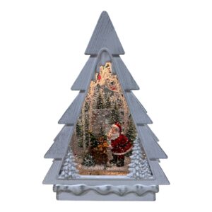 Pesebre sagrada familia resina con luz y ángel