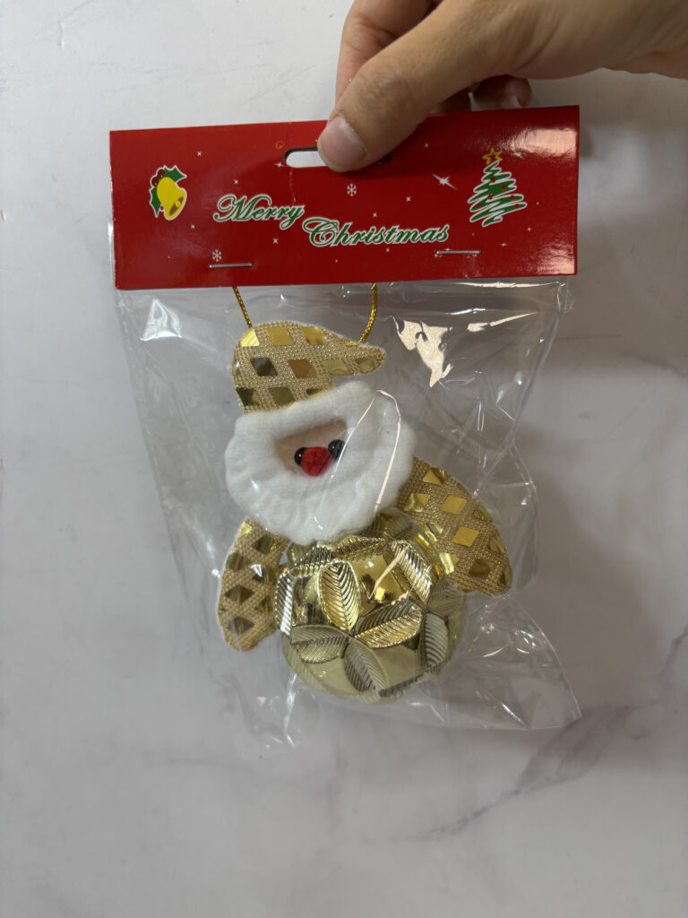 Adorno de navidad, bola navideña cara de papa noel