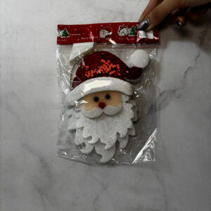 Adorno de navidad, cara de papa noel