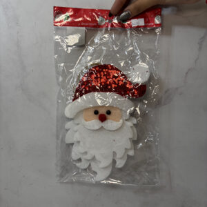 Adorno de Navidad, cara de papa Noel mediana