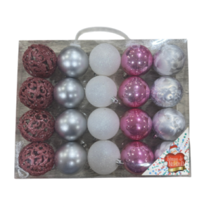 Set 24 bolas para colgar. Adorno navideño.