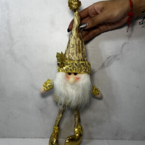 Adorno de navidad, papá Noel con piernas largas.