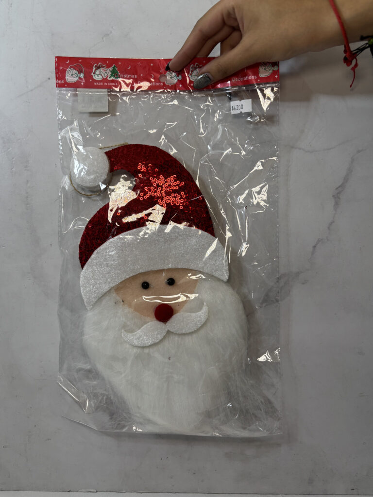 Cara de Papá Noel, adorno de navidad