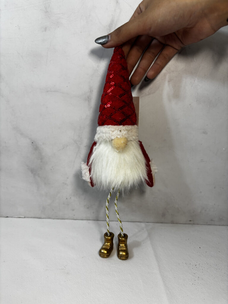 Adorno de navidad, papá Noel mini con luz