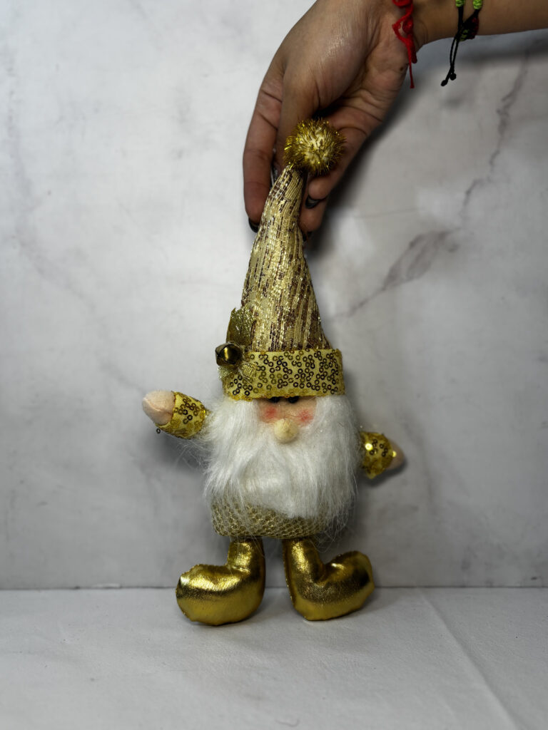 Adorno de navidad, papá Noel con patas cortas